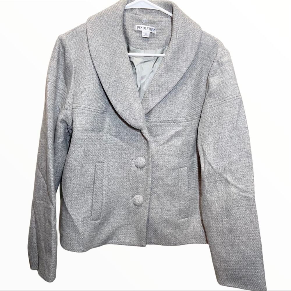 Pendleton women button down metallic wool blazer - image 2